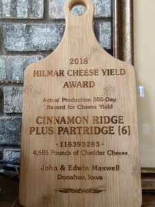 Award - Hilmar Cheese - 2018